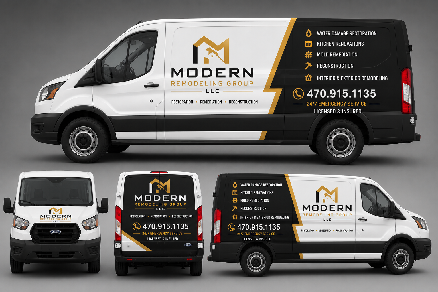 Modern company vehicle branding