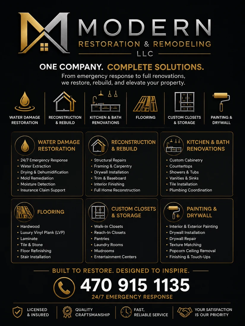 Complete restoration and reconstruction services